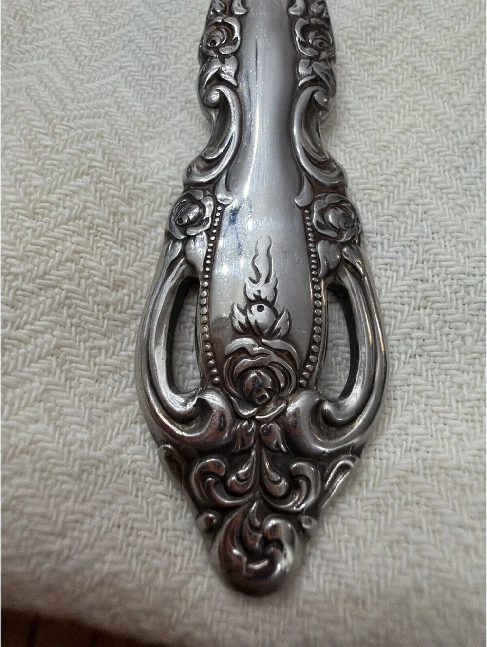 Oneida Community Michelangelo Silver plated  Tablespoons Set 6 Roses Cottage